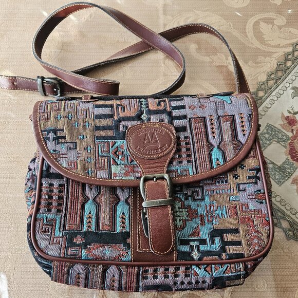Genuine Leather by AA Boho Crossbody Purse - Picture 1 of 15